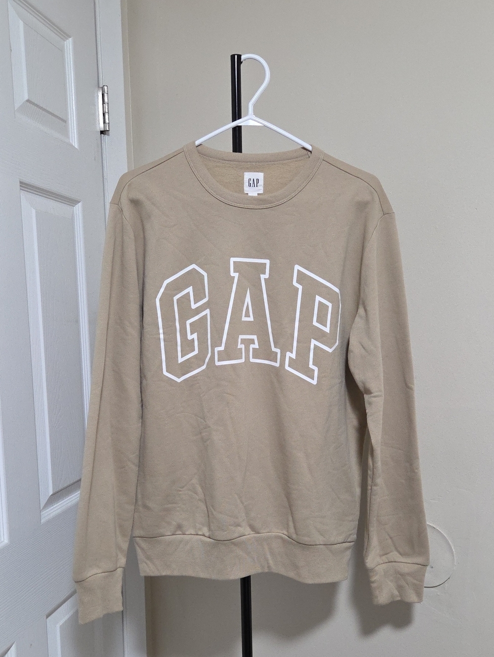 Nwt GAP Cotton Blend Men's Crewneck Sweatshirt - Beige